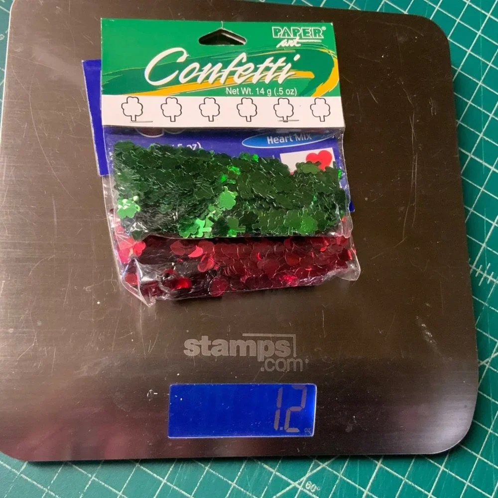 Confetti Lot Valentines Day Saint Patricks Heart Shamrock Red Green Clover